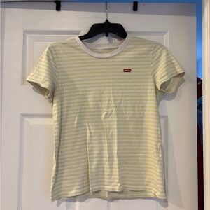 Levi's Lemon and White Striped Tee